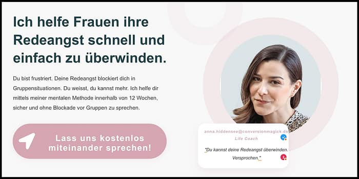 Hero Redeangst Here Coaching Website