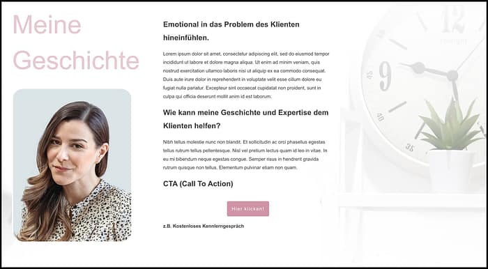 Über mich Coaching Website Über mich