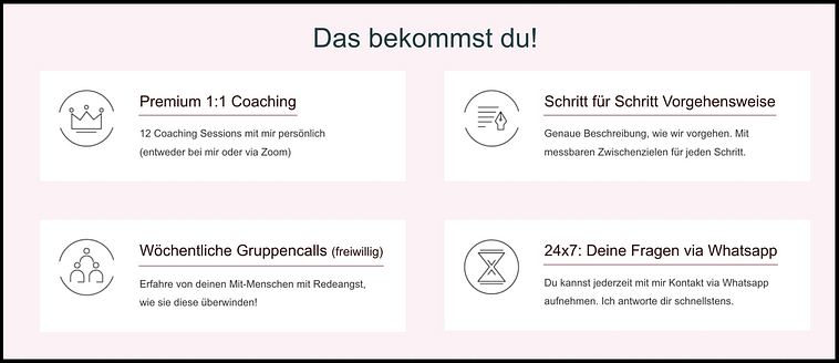 Startseite - Das bekommst du! Das bekommst du Coaching Website