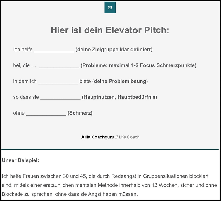 Elevator Pitch (1) Elevator Pitch